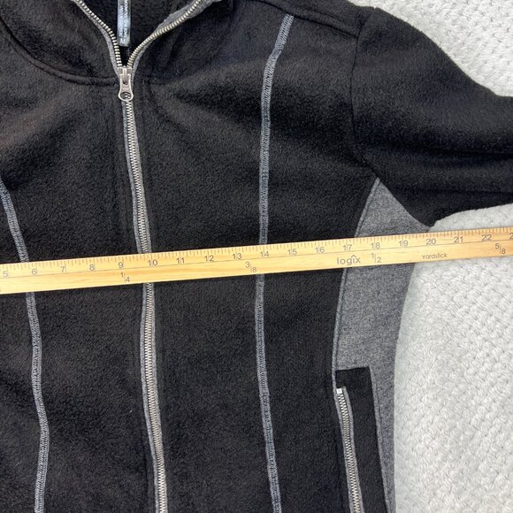 Kuhl Womens Alfpaca Hoodie Fleece Full Zip Black/Gray Outdoor Warm Wear Medium - Picture 10 of 16
